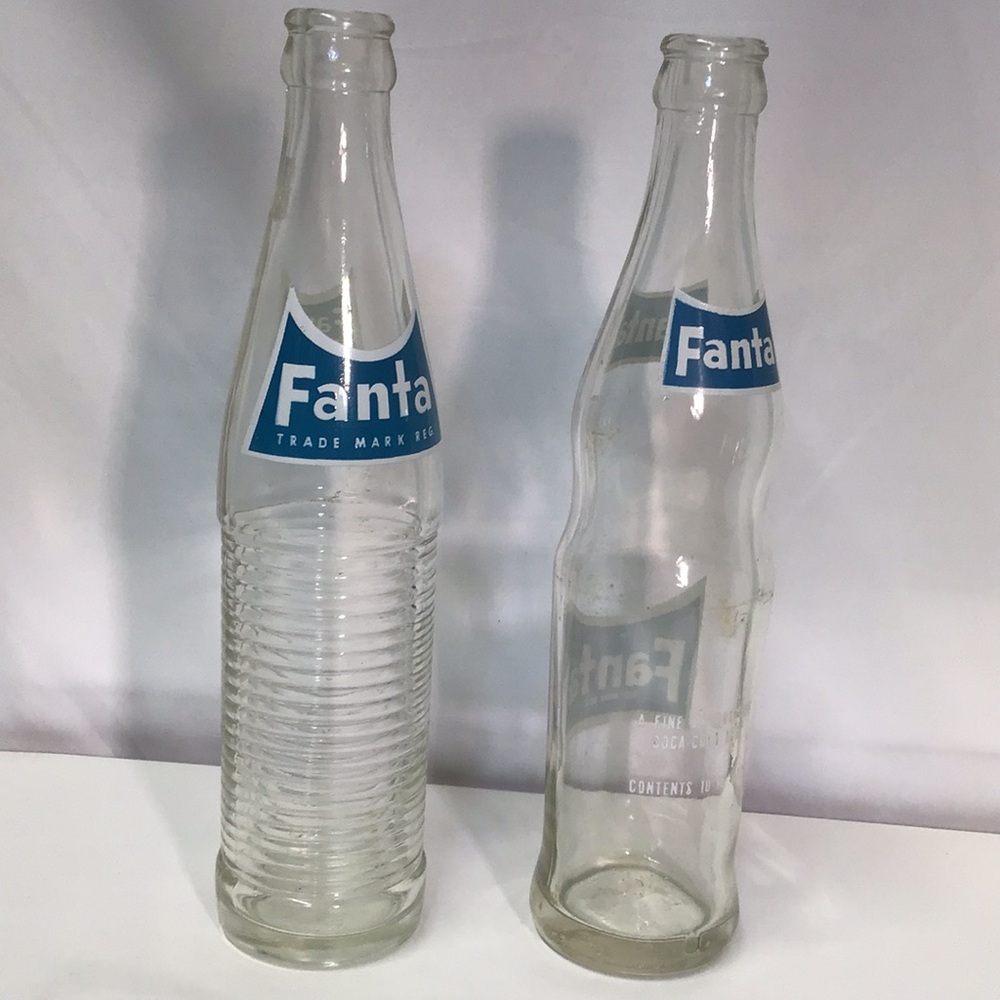 🔥Vintage Fanta cream soda bottles 2 Glass Bottles inherited vintage collectibles